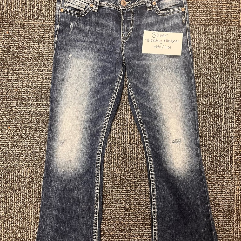 Silver Jeans Women's Dark Blue Boot Cut Jeans